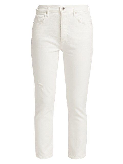 Jolene Mid-Rise Slim-Straight Jeans | Saks Fifth Avenue