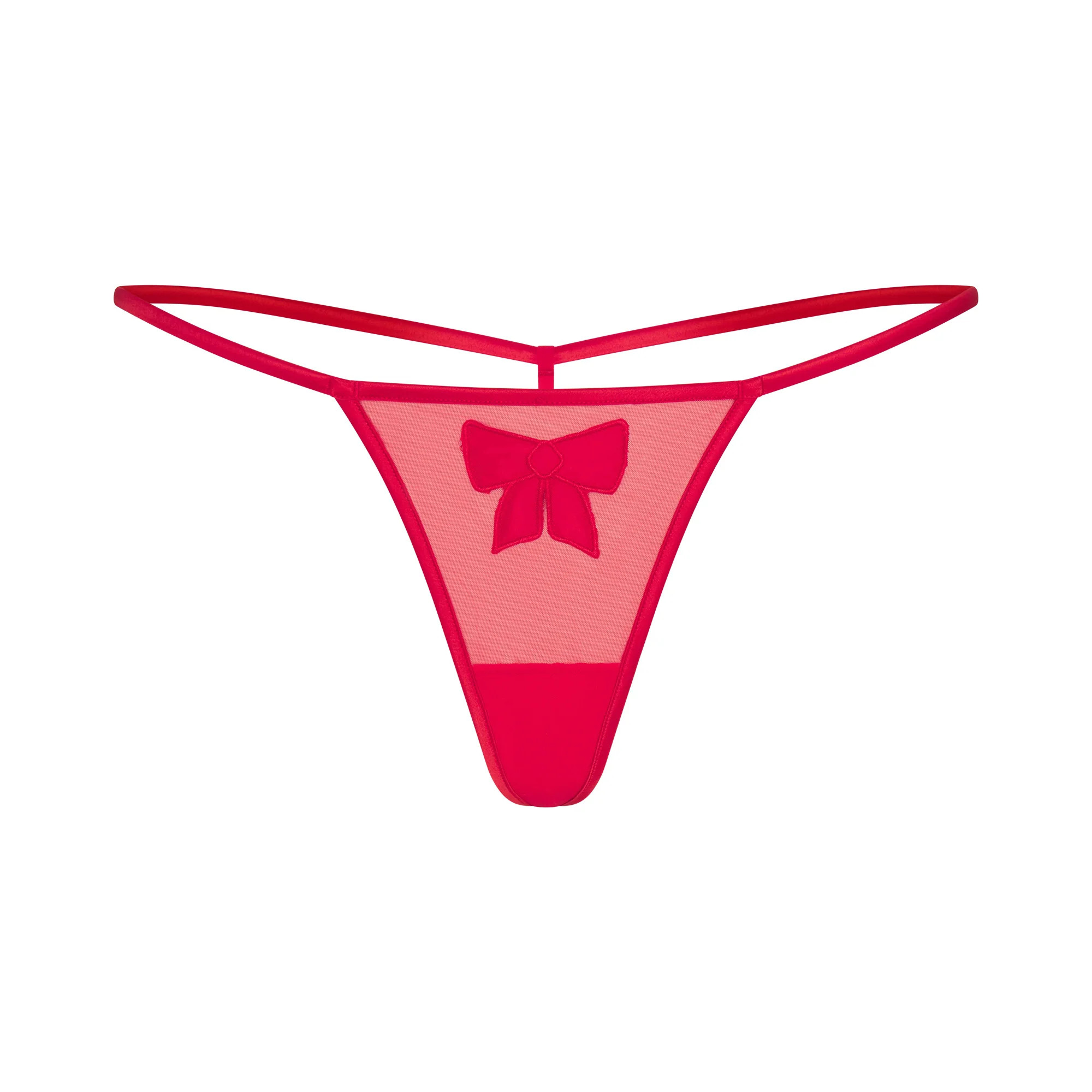 TULLE STRING THONG | RED | SKIMS (US)