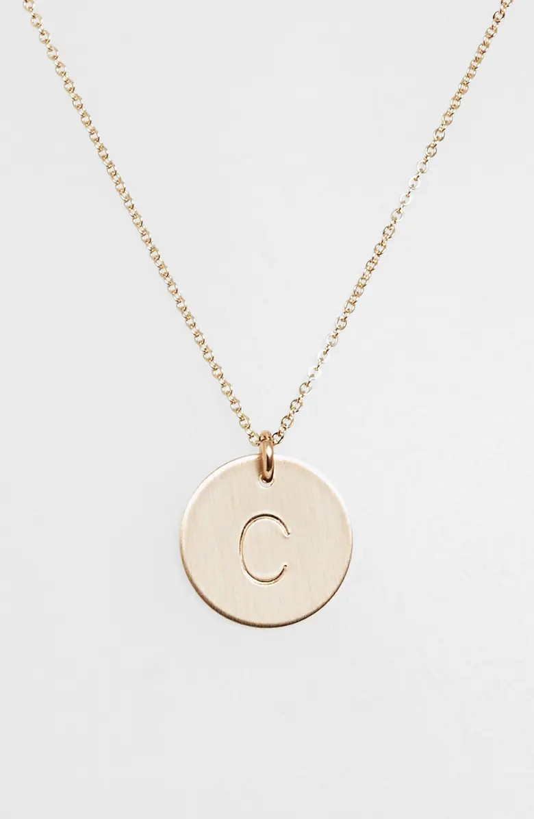 14k-Gold Fill Initial Disc Necklace | Nordstrom