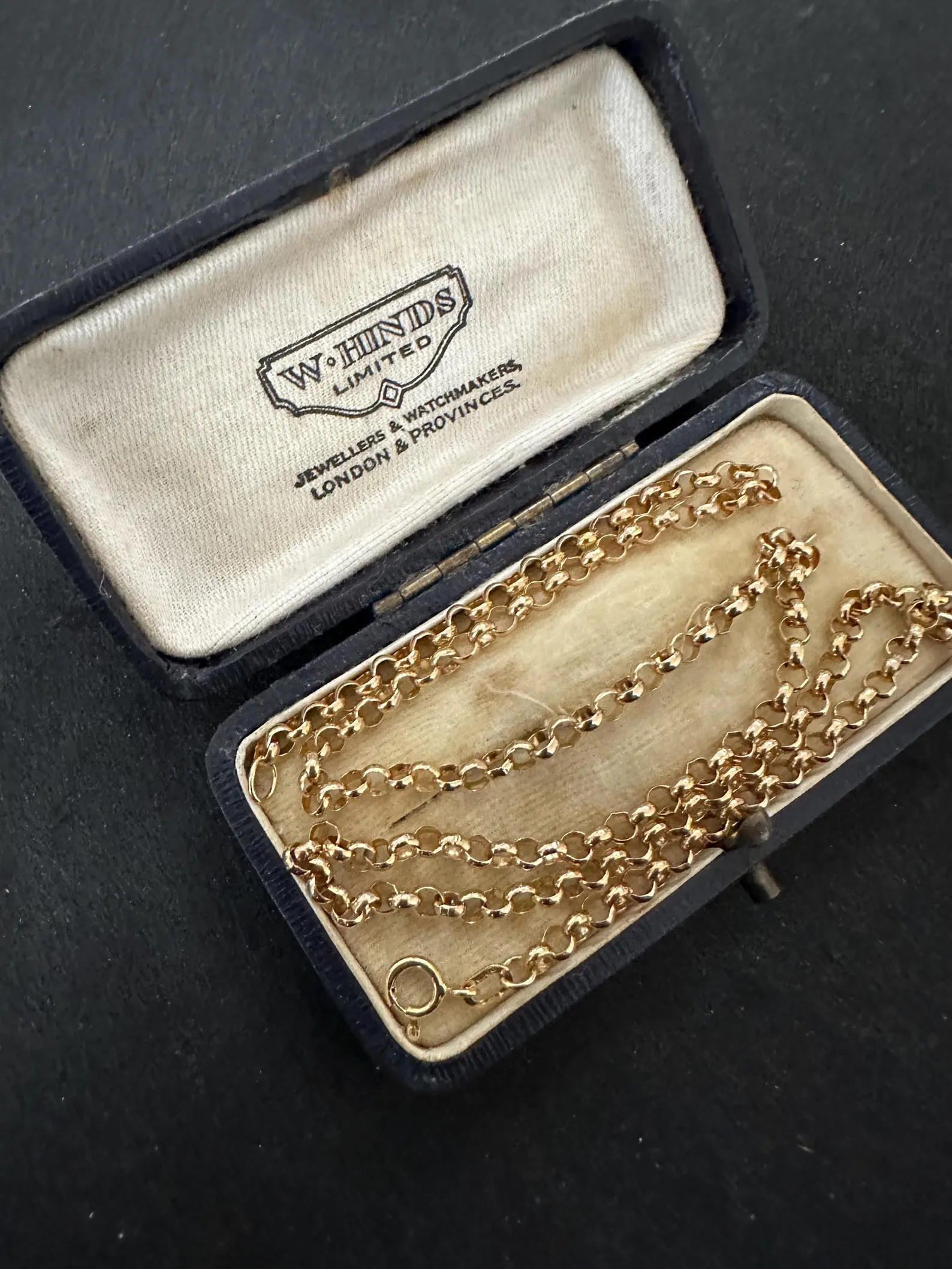 Italy Vintage 9K Yellow Gold Belcher Chain Necklace, 1986 Birmingham Hallmarked, 7.05g 45cm, 3mm,... | Etsy (US)