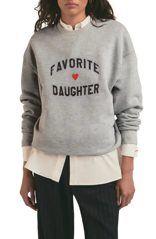 The Favorite Daughter Sweatshirt in Heather Grey at Nordstrom, Size Small | Nordstrom