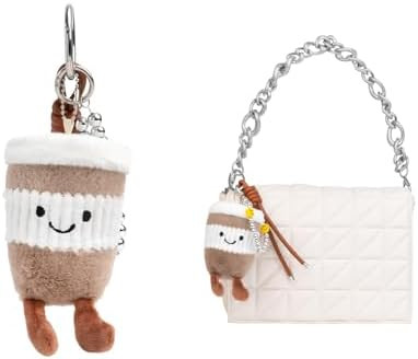 Coffee Cup Plush Keychain - Adorable Smiling Face Plushie Charm with Soft Stuffed Charms Design |... | Amazon (US)