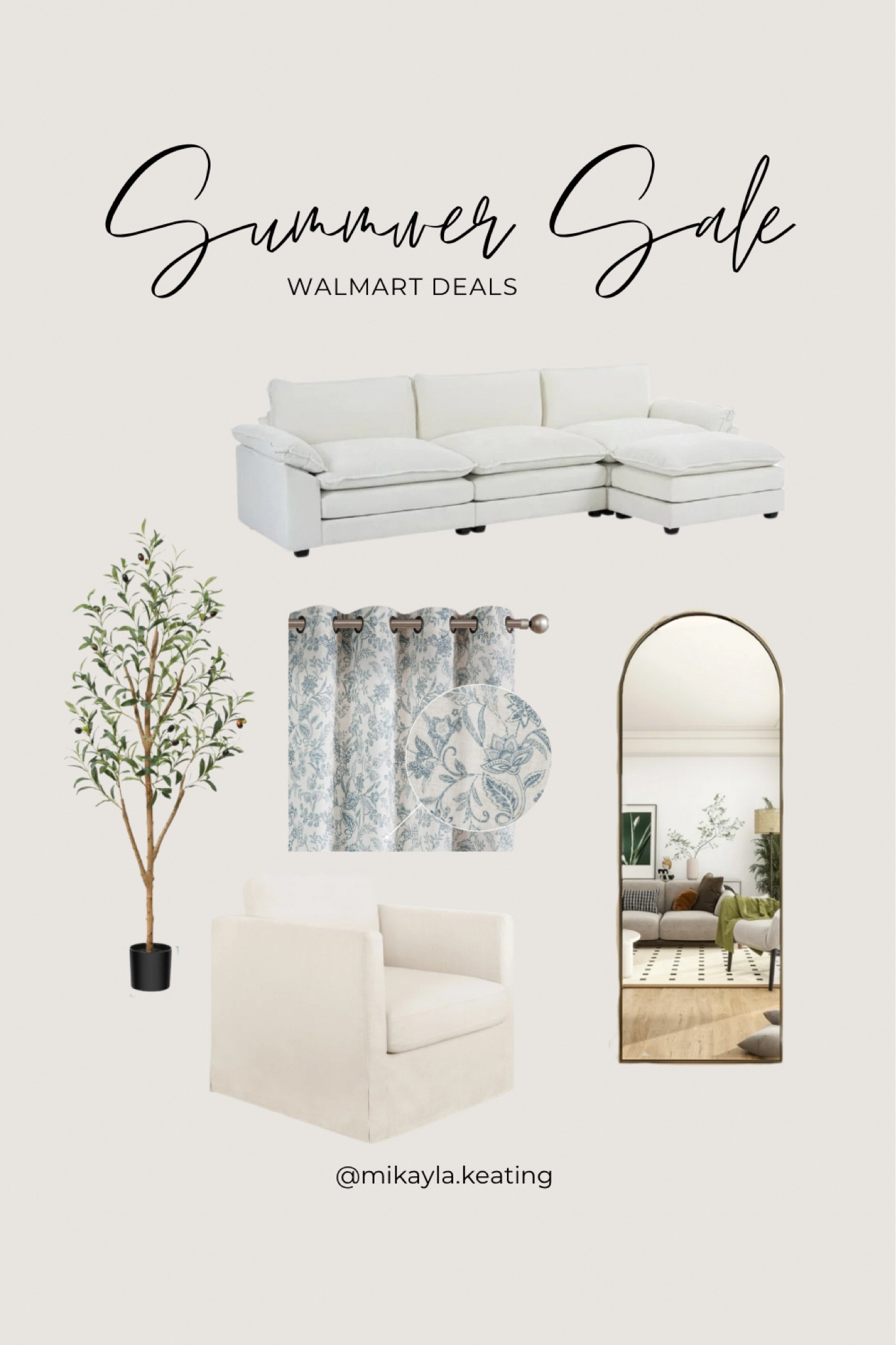 Walmart Deals

Sofa, mirror, olive tree, chair, curtains 

#LTKSummerSales #LTKSaleAlert #LTKHome