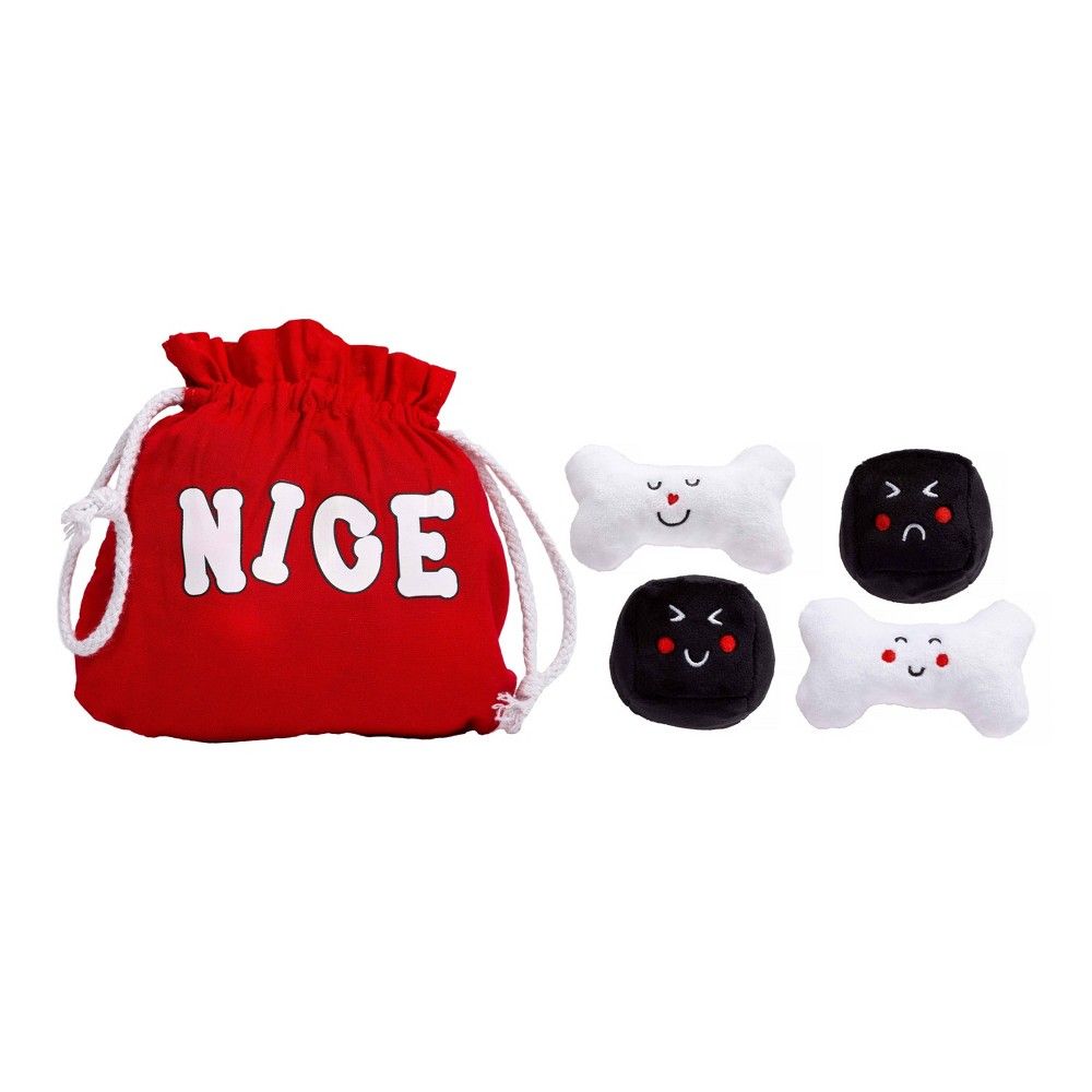 Pearhead Feliz Naughty and Nice Reversible Bag and Dog Toy Set | Target