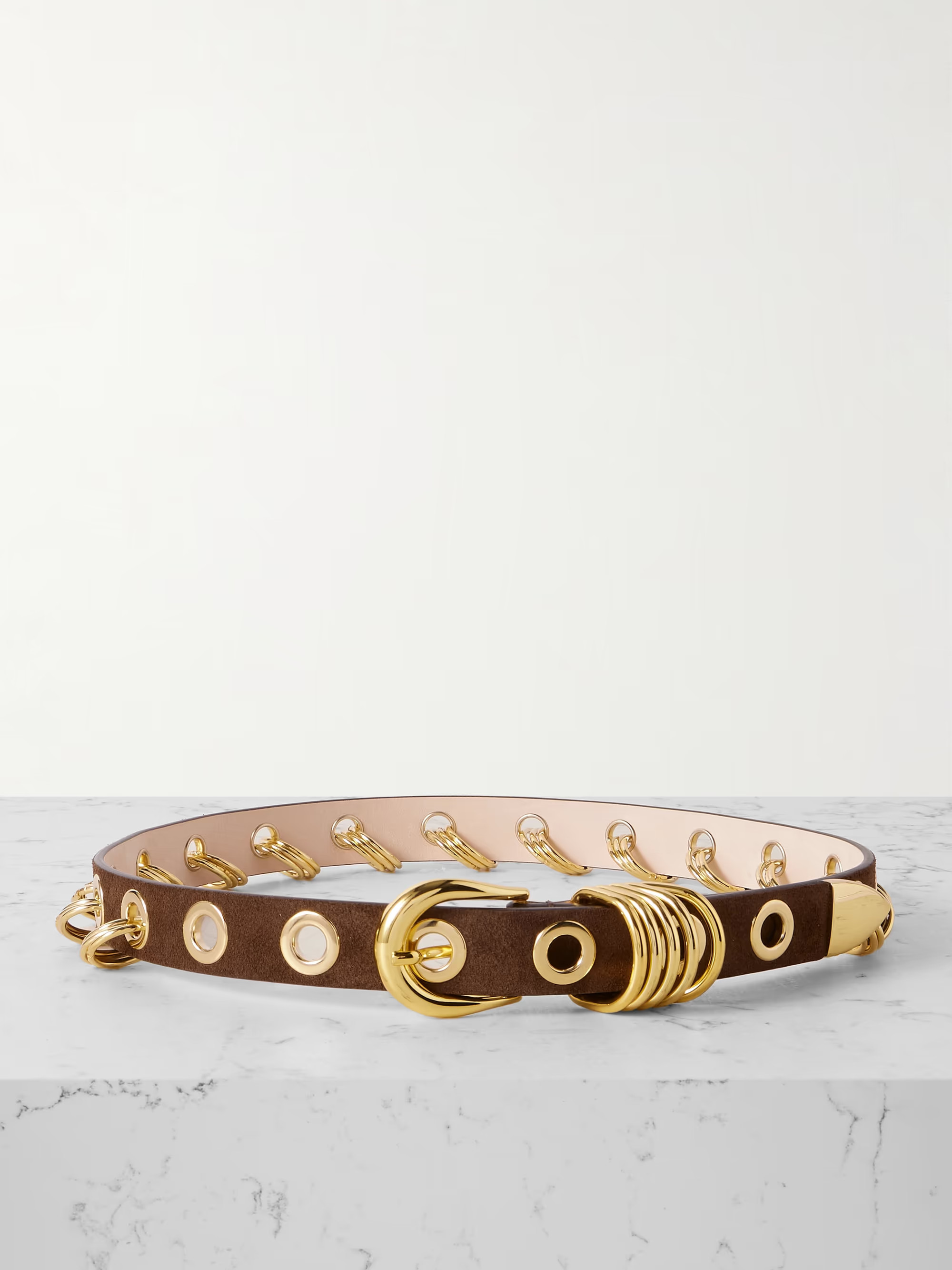 Revenge eyelet-embellished suede belt | NET-A-PORTER (US)
