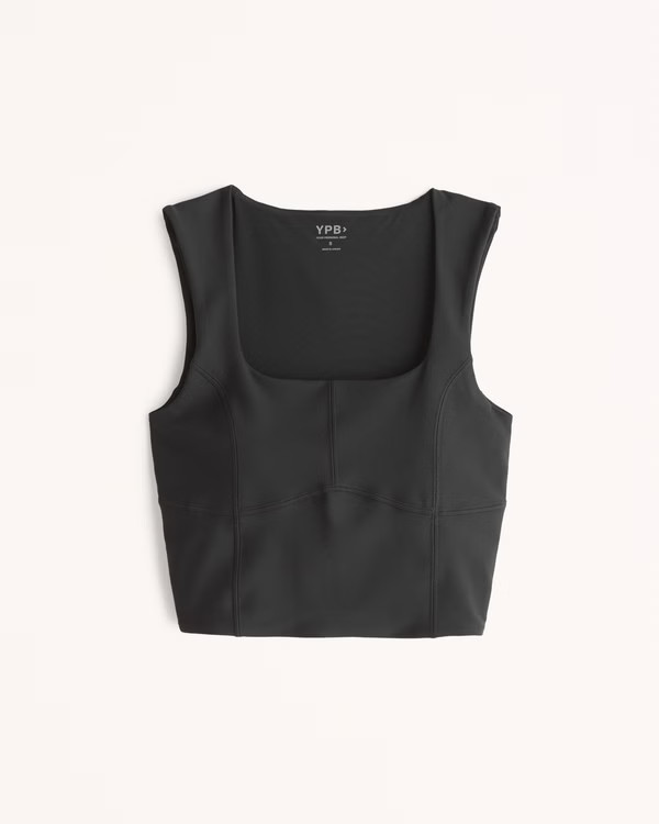 YPB sculptLUX Corset Squareneck Tank | Abercrombie & Fitch (US)
