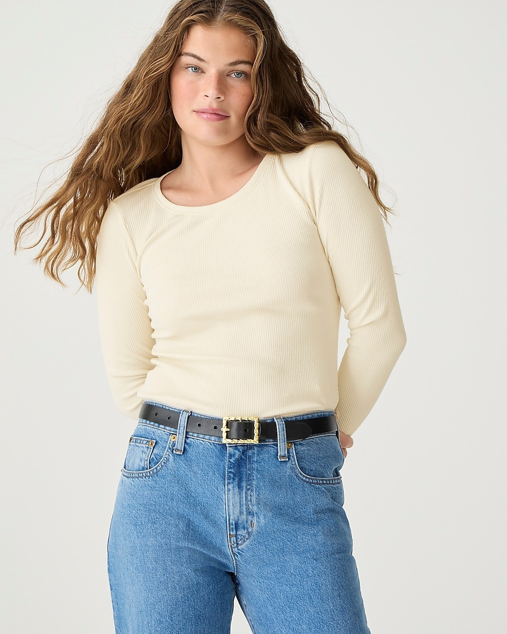 Long-sleeve T-shirt in vintage rib | J. Crew US