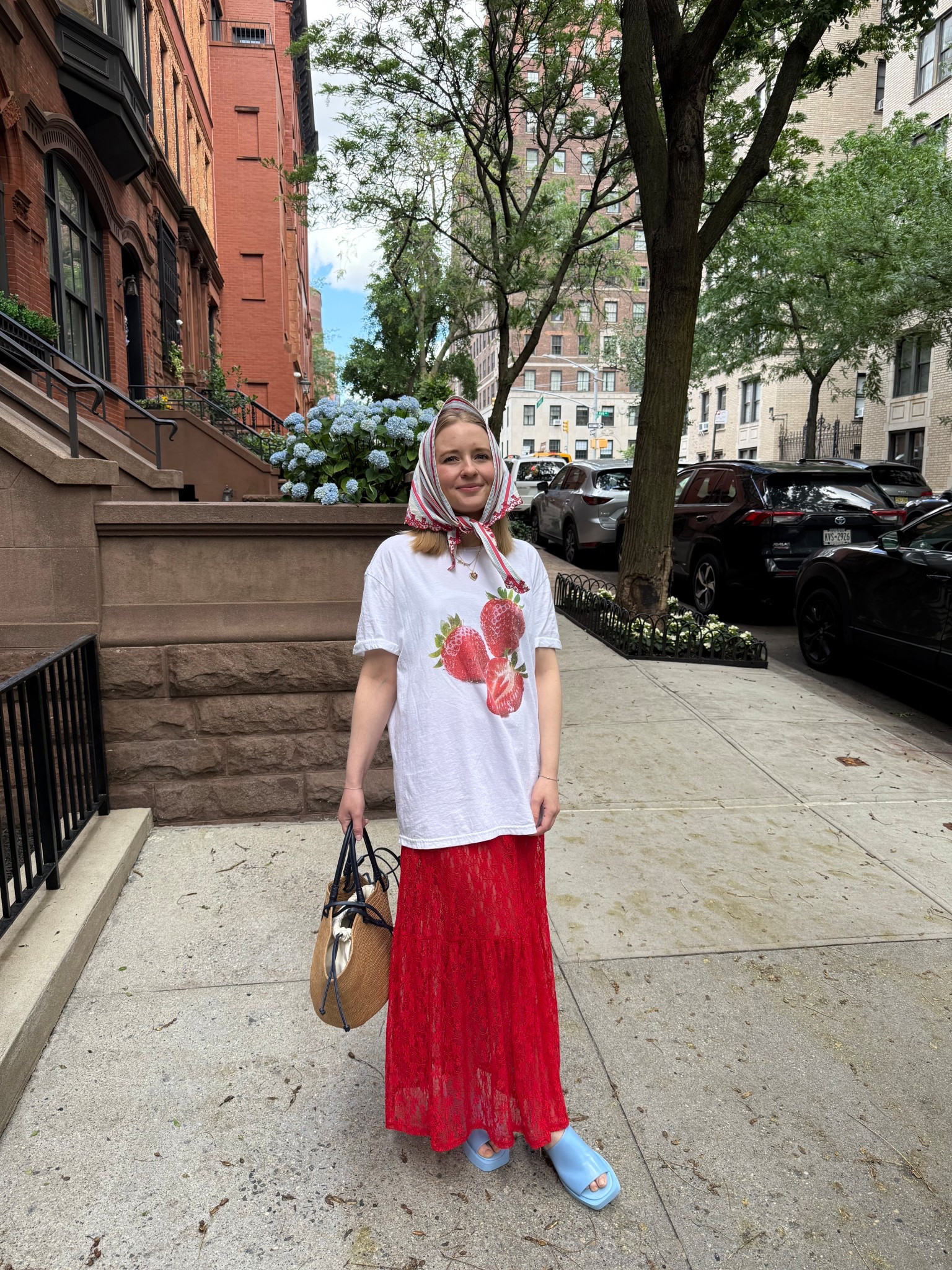 gimme anything strawberry this year- still so into the big tee over the lace skirt trend! 

#LTKSummerEdit