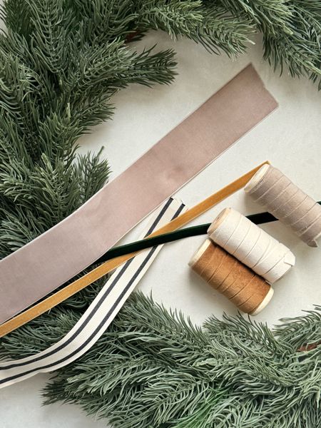 Holiday ribbon for wrapping and decorating. ✨

#velvetribbon
#amazonhome
#holidaydecor
#holidayhome

neutral ribbon, velvet ribbon, holiday decor, striped ribbon, holiday wreath

#LTKhome #LTKHoliday #LTKSeasonal