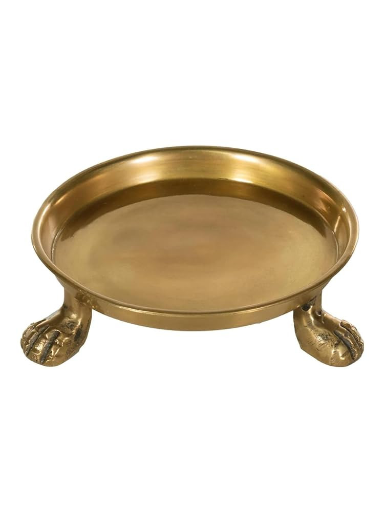 Alice Lane Home Collection Round Clawfoot Dish — Gold — for Home Decor, Candles, Jewelry, Per... | Amazon (US)