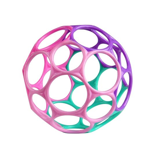 Bright Starts Oball Easy Grasp Classic Ball Infant Toy in Pink/Purple, Age Newborn and up. 4 Inches | Amazon (US)