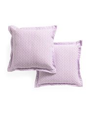 Set Of 2 18x18 Outdoor Flower Stamp Pillows | Marshalls