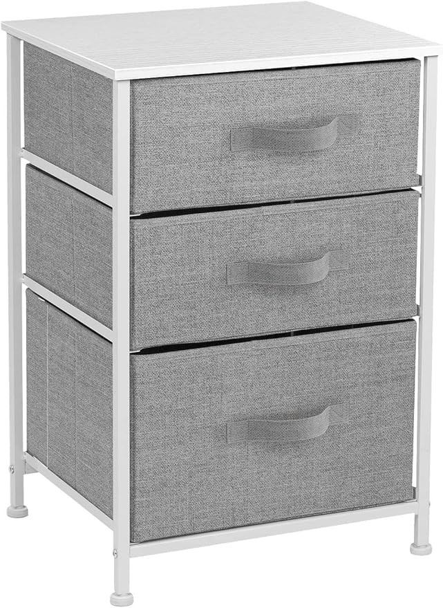 Sorbus Nightstand with 3 Drawers - Bedside Furniture & Accent End Table Chest for Home, Bedroom A... | Amazon (US)