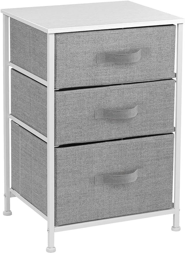 Sorbus Nightstand with 3 Drawers - Bedside Furniture & Accent End Table Chest for Home, Bedroom A... | Amazon (US)
