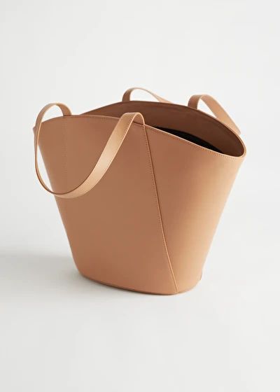 Large Topstitched Tote Bag | & Other Stories (EU + UK)