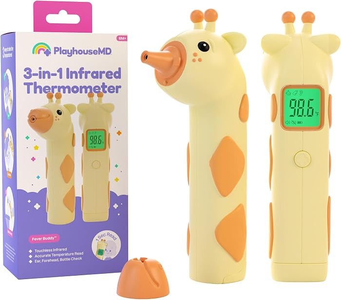 Baby Thermometer for Kids \u2013 Digital Infrared No-Touch Forehead & Ear Thermometer, 3-in-1 Con... | Amazon (US)