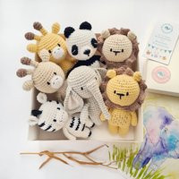 Crochet Safari Small Baby Animal Toys, Gifts For 1 Year Old Girl, Boy, Jungle Gift 6 Months | Etsy (US)