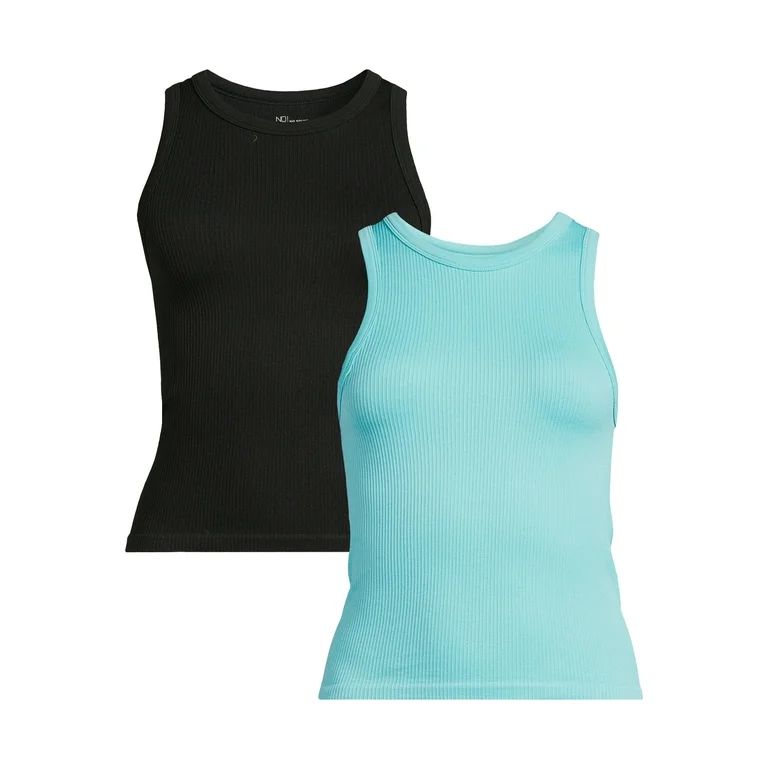 No Boundaries Juniors Seamless High Neck Tank Top, 2-Pack | Walmart (US)