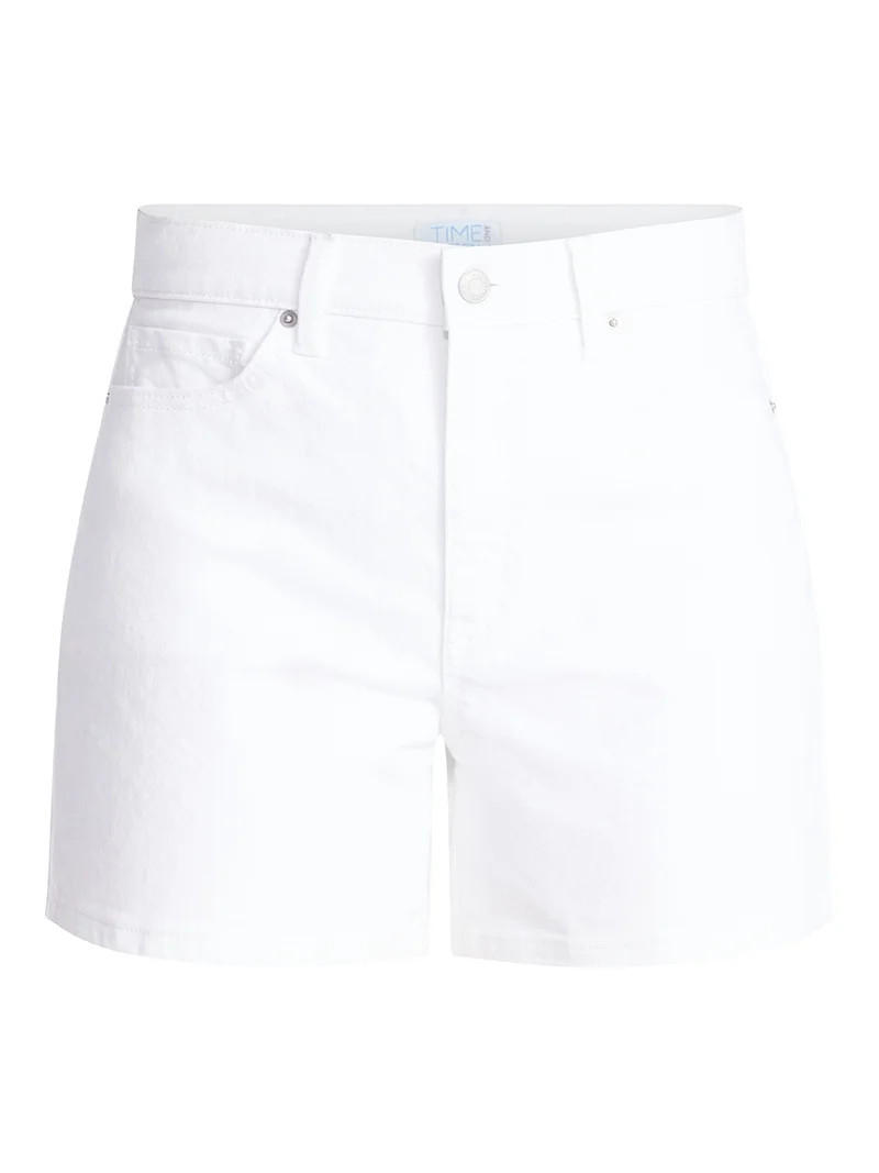 Time and Tru Women's High-Rise Denim Shorts, 5" Inseam, Sizes 0-22 | Walmart (US)