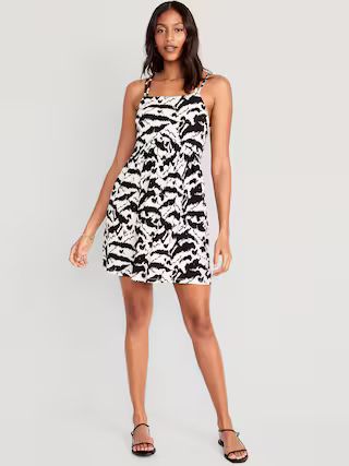 Fit & Flare Cross-Back Mini Cami Dress for Women | Old Navy (US)