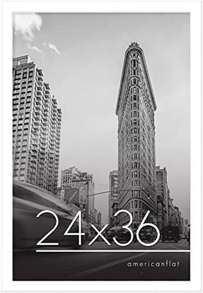 Americanflat 24x36 Poster Frame in White - Composite Wood with Polished Plexiglass - Horizontal a... | Amazon (US)