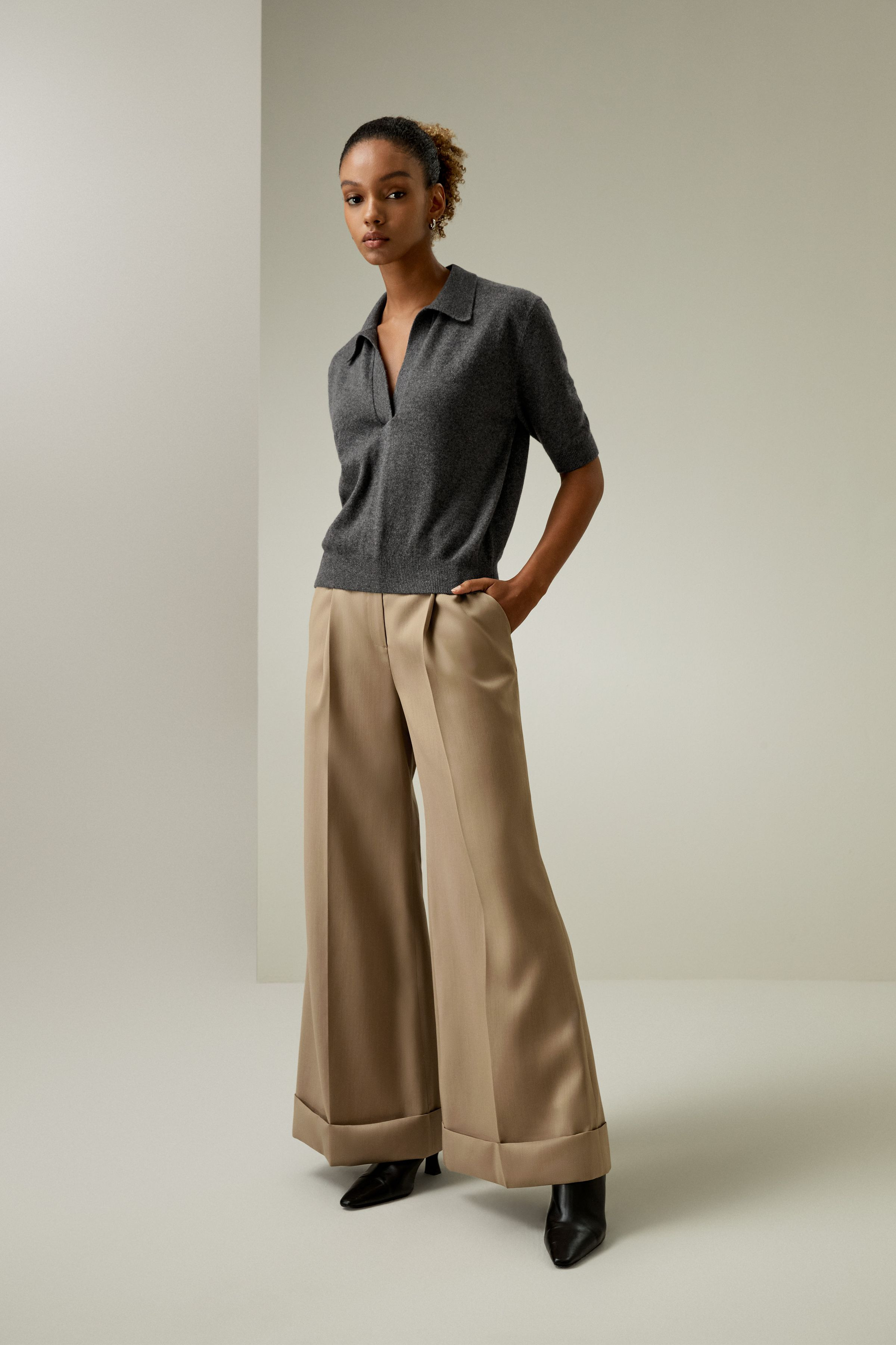 Baby Cashmere Polo Sweater | LILYSILK