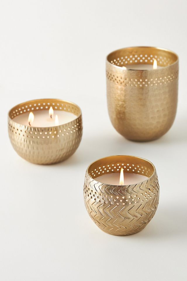Melina Metal Candle | Anthropologie (US)