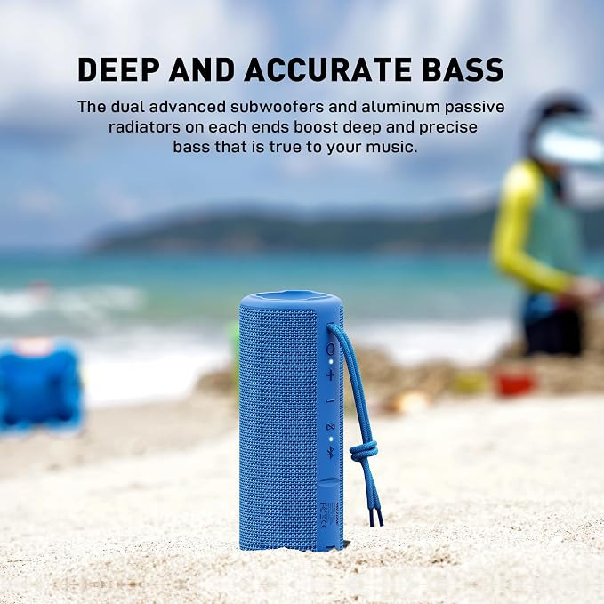 MIATONE Boombox Outdoor Portable Bluetooth Speakers Wireless Speaker Waterproof - Blue | Amazon (US)