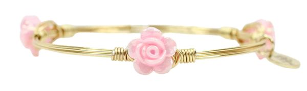 The Mini Rose Bangle Bracelet - Light Pink | Bourbon and Boweties