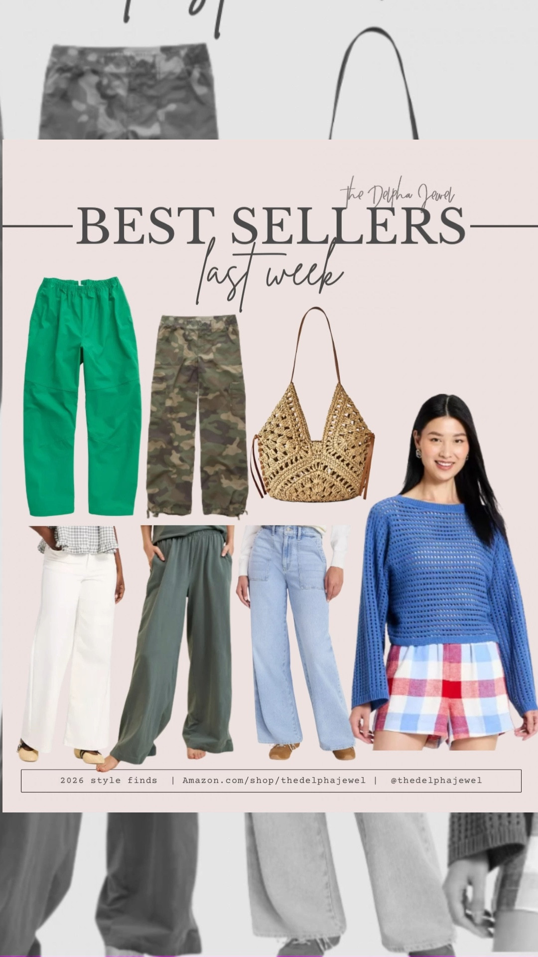 Last week's top sellers 🥰

@Aerie moves barrel pants, @American Eagle Outfitters wide leg camo pants, @Target crewneck sweater, @Aerie dream jersey trouser pants, @Target straw crochet bag

Over 40 style, spring outfits 2026, summer outfits, comfy outfits, casual style

#LTKootd #LTKMidsize #LTKOver40
