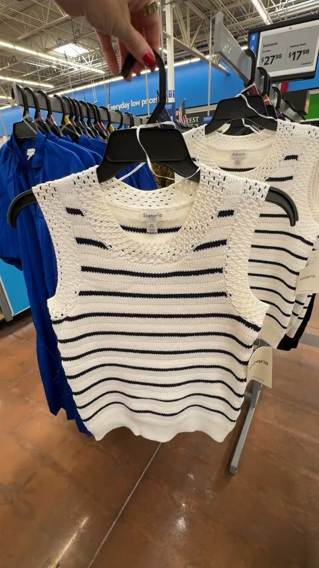 Striped sweater tank from Walmart