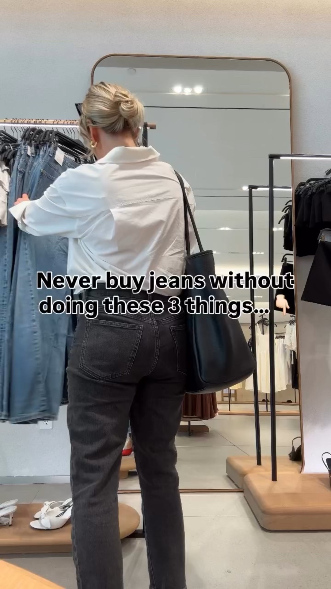 Shopping for jeans can feel like searching for a needle in a haystack 🧵—but it doesn’t have to! 

Here are the 3 things I always tell my clients before they start their search: 

1️⃣ Know your rise: High-rise? Mid-rise? Find the one that flatters your proportions. 
2️⃣ Focus on the fit at the waist and hips: A tailor can handle the rest, but these areas need to feel comfortable and supportive. 
3️⃣ Check the stretch: A good denim blend should have enough stretch to move with you but enough structure to hold its shape. 

Once you follow these, you’ll be well on your way to finding jeans that feel like they were made just for you! 💙 

Ready to ditch the guesswork? Let’s chat about personal shopping and styling services to make denim shopping effortless.