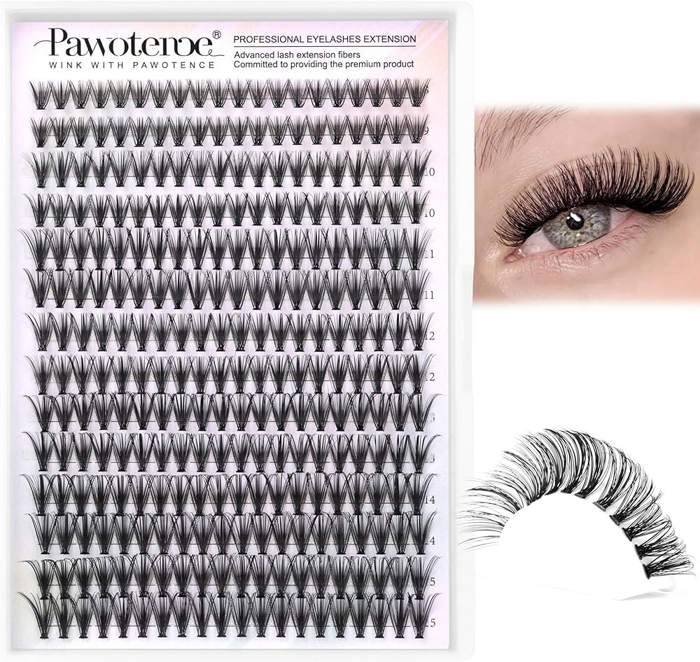 Lash Extension 280pcs Individual Lashes Cluster Natural DIY Eyelash Extension Lash Clusters 30D 8... | Amazon (US)