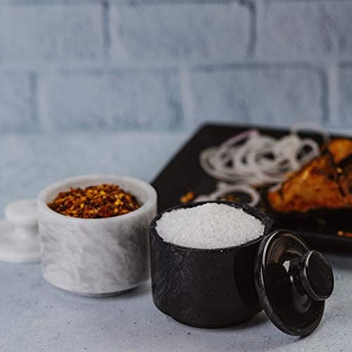 Marblous Krafts stylish marble white and black 3.5 oz salt cellar, Trinket Box and Condiment Pots... | Amazon (US)