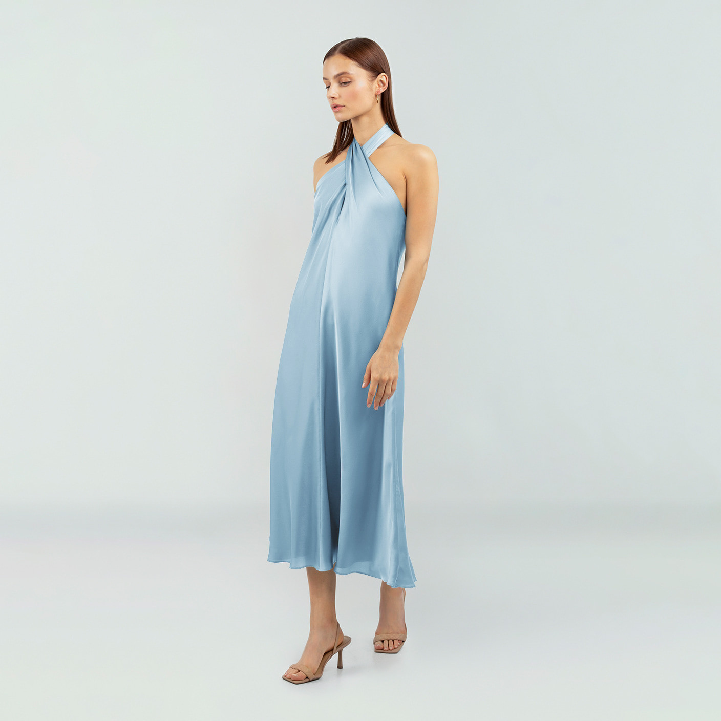 FABRIC & COLOR Matte Satin | Pale Blue | Fame and Partners