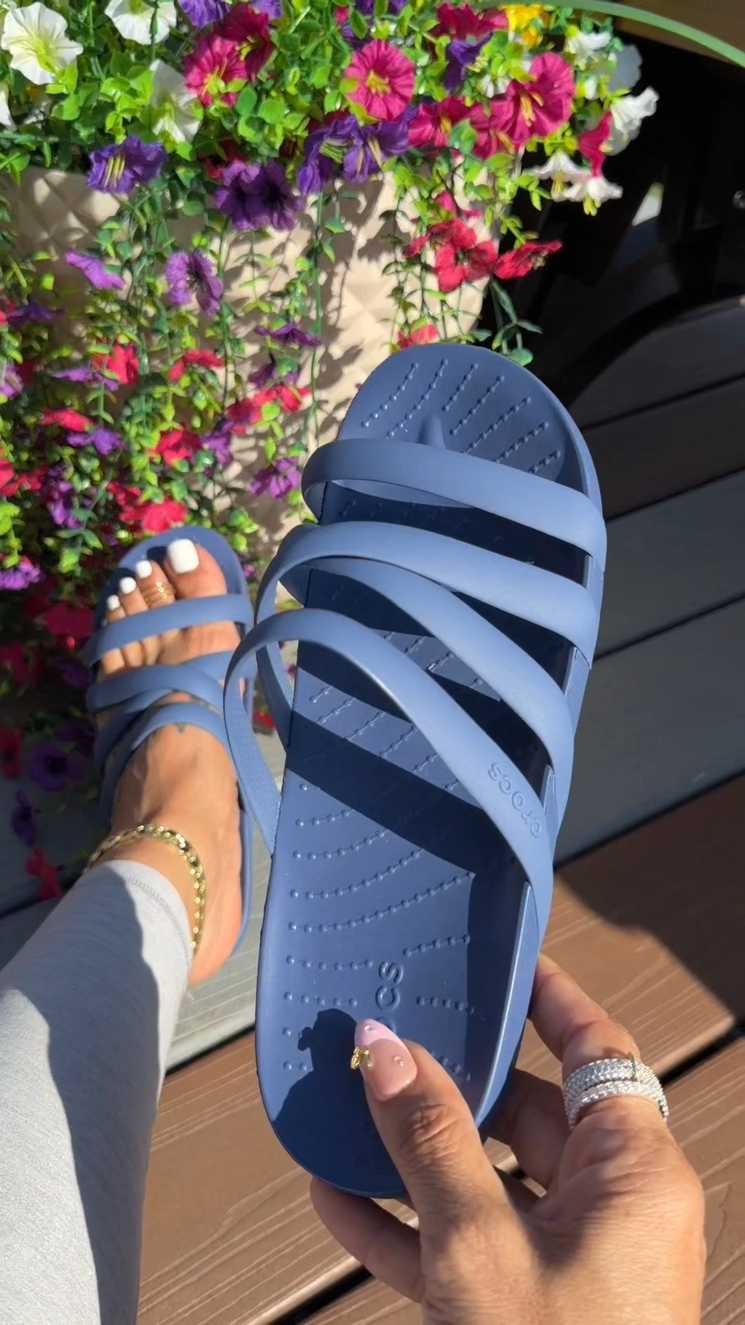 Cute and comfy sandals are a must this season.  With the Crocs Splash Strappy Sandals in this color Bijou Blue... It's a guarantee you will be cute and comfy...  

 #LTKgrwm #LTKootd #LTKSeasonal