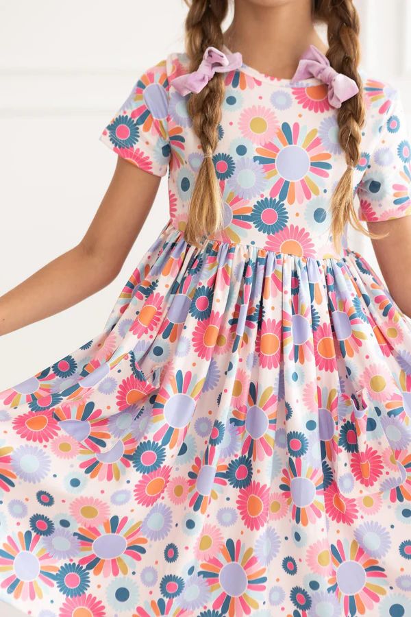 Keep Growing S/S Pocket Twirl Dress | Mila and Rose