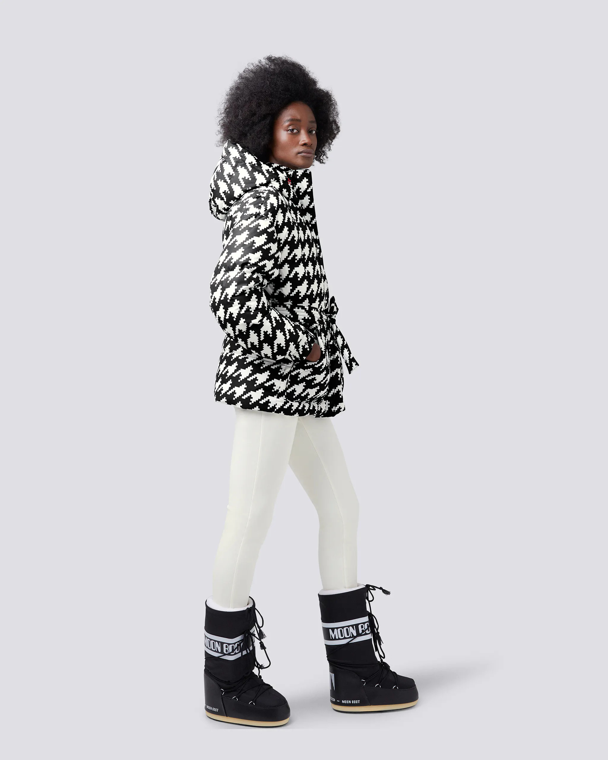 Houndstooth Oversized Parka II | Perfect Moment