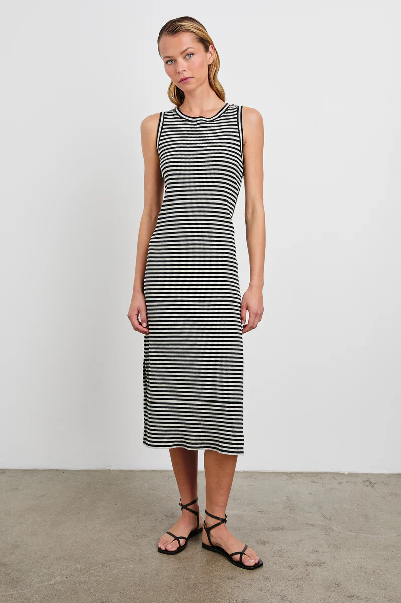 THE TANK DRESS - BLACK BIRCH STRIPE | Rails