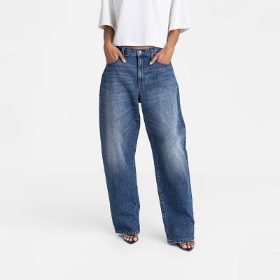 KBB by KAHLANA Women's Mid-Rise Wide Leg 'The Kahlana Jean' - Dark Wash | Target