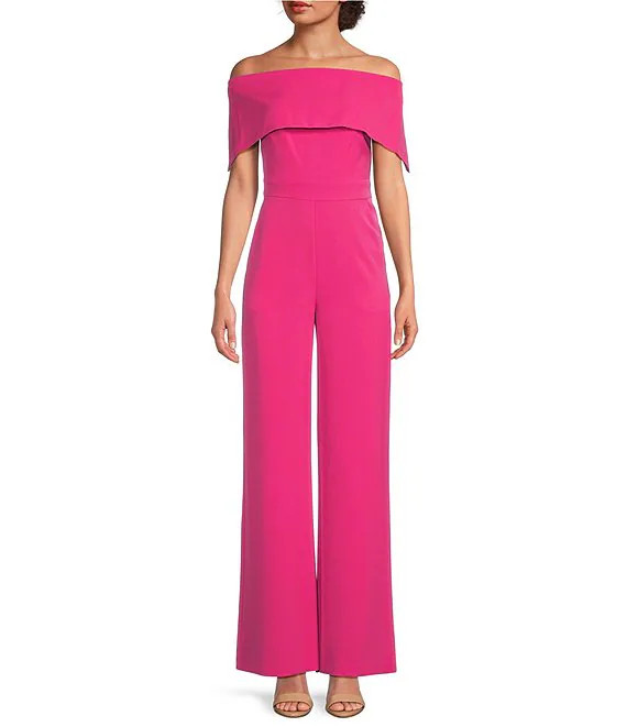 Vince Camuto Off-The-Shoulder Sleeveless Straight Leg Jumpsuit | Dillard's | Dillard's
