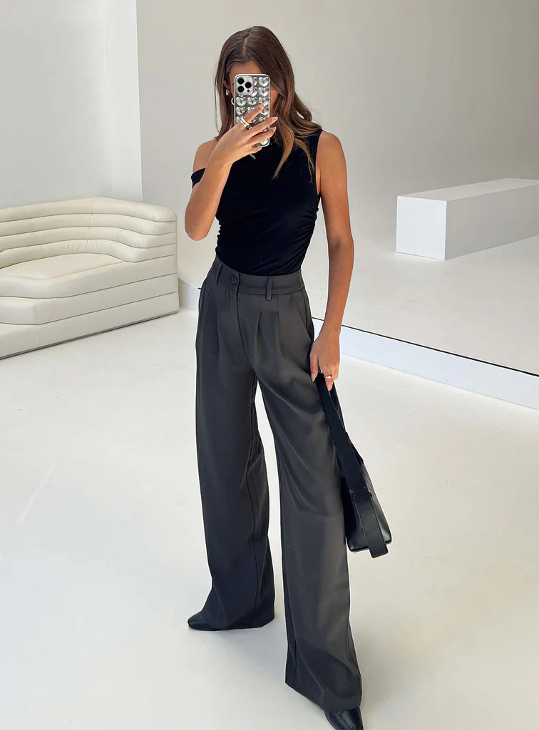 Archer Pants Slate | Princess Polly US