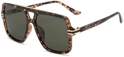 OUWEN Retro Oversized Polarized Square Sunglasses Womens Mens, Trendy Designer Big Rectangle Sun ... | Amazon (US)