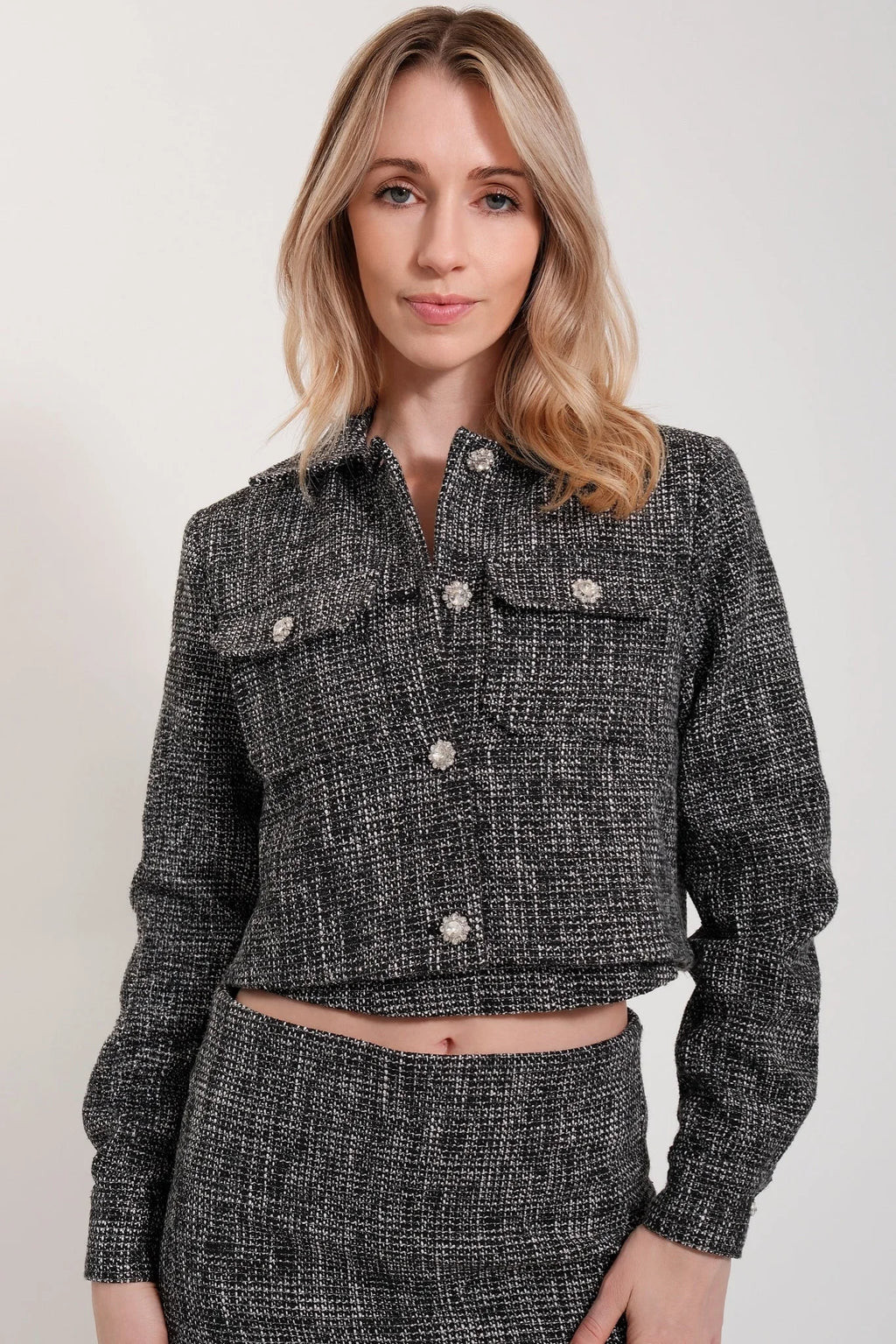 VIVIENNE TWEED JACKET (BLACK OPAL) | CHLOE COLETTE