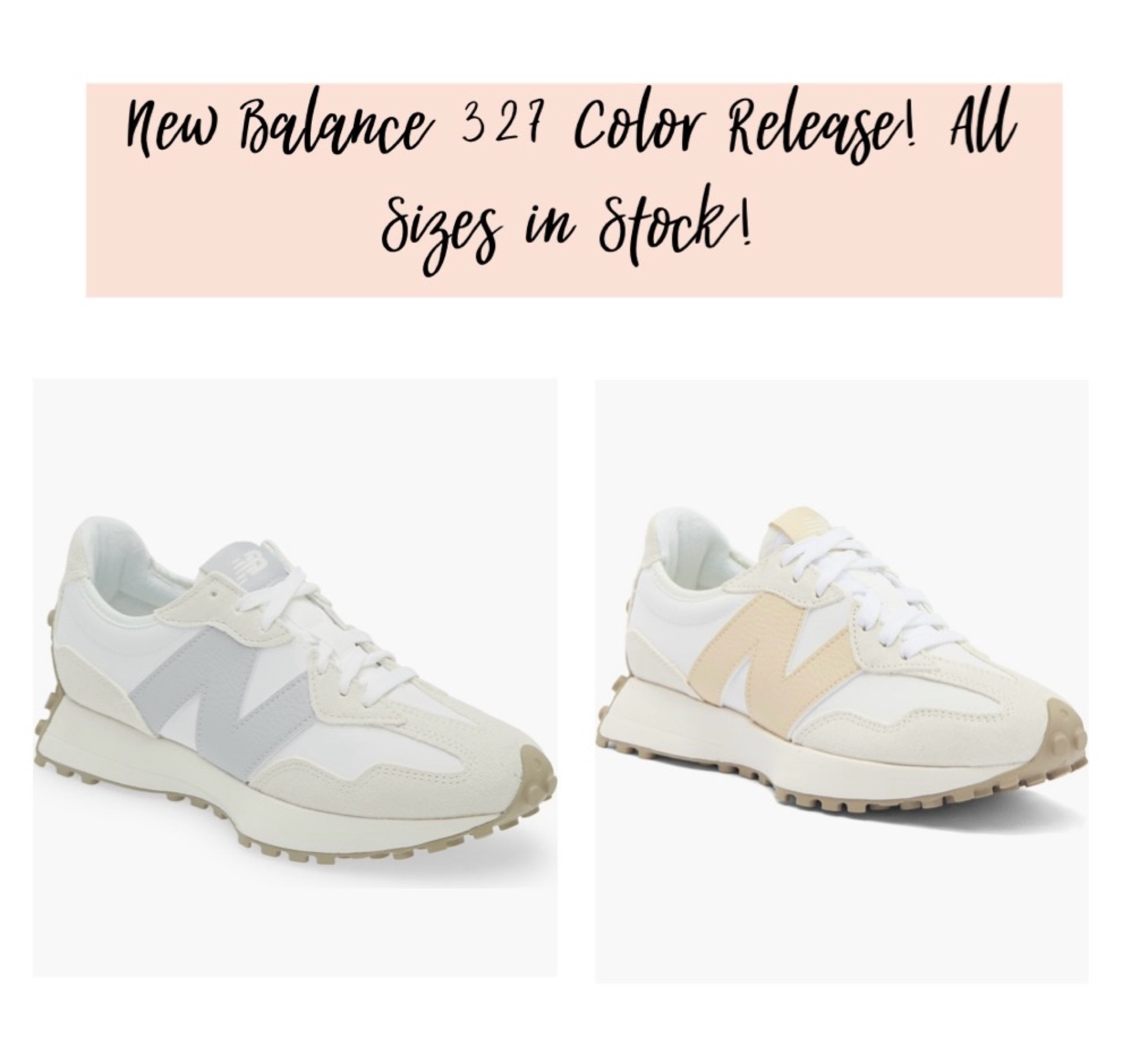 New Balance 327 new colors! These are some of the comfiest everyday walking shoe I wear for errands and I’m obsessed! They’re perfect for spring and 2 new pastel colors were released! All sizes still in stock but won’t be for long. Hurry to snag these guys! 

#LTKfindsunder100 #LTKSeasonal #LTKfitness