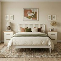 Kentwood Solid Bed Pair with Bedside Table 2 Piece Bedroom Set | Wayfair UK