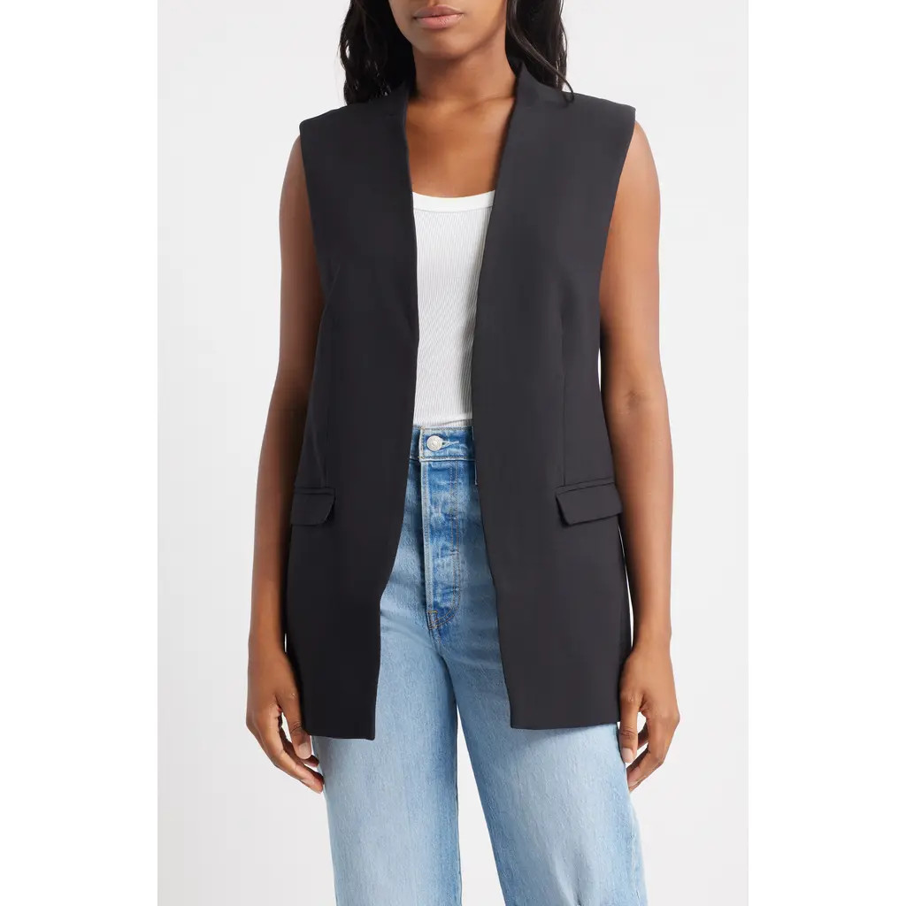 Topshop Chuck On Blazer Vest in Black at Nordstrom Rack, Size 10 Us (Fits Like 10-12) | Nordstrom Rack