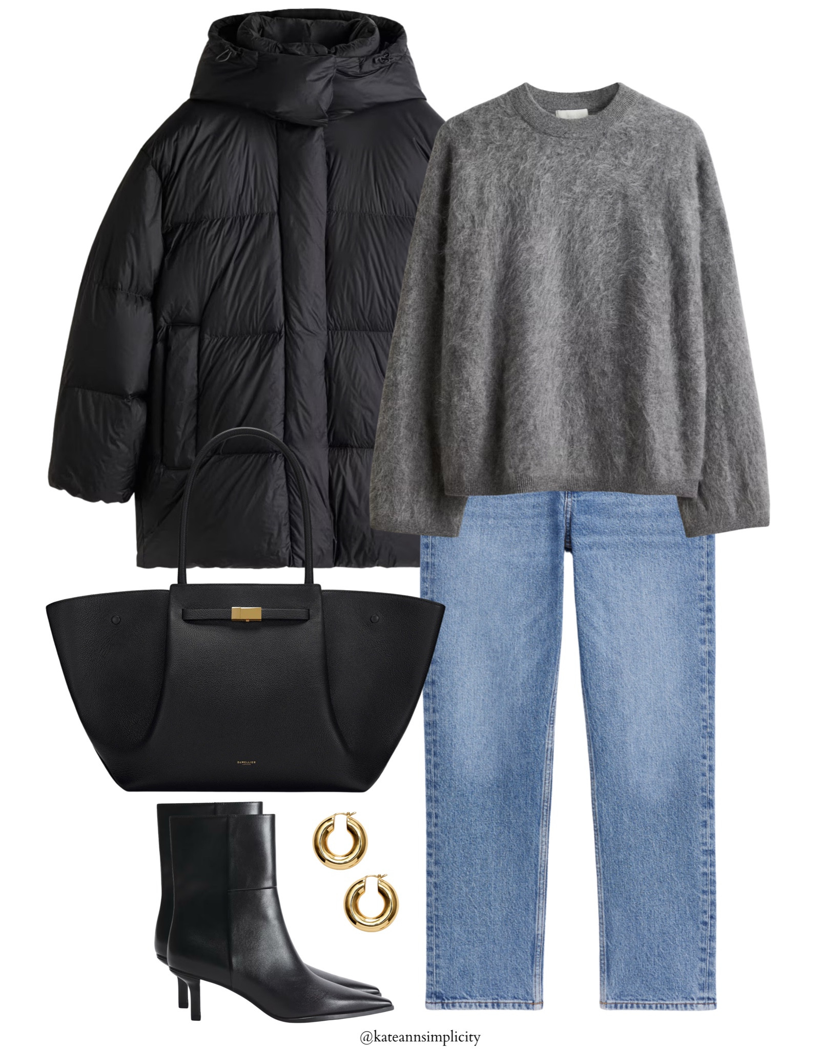 Classic layers for cold days 🤍🖤
Soft grey wool, light denim, a black tote and heeled ankle boots — simple pieces that instantly feel elegant.
Puffer for everyday, cape-coat for polished moments.
classywinteroutfit parisianstyle elegantcasual minimalchic wintercapsule

#LTKCyberWeek #LTKMidsize #LTKSeasonal