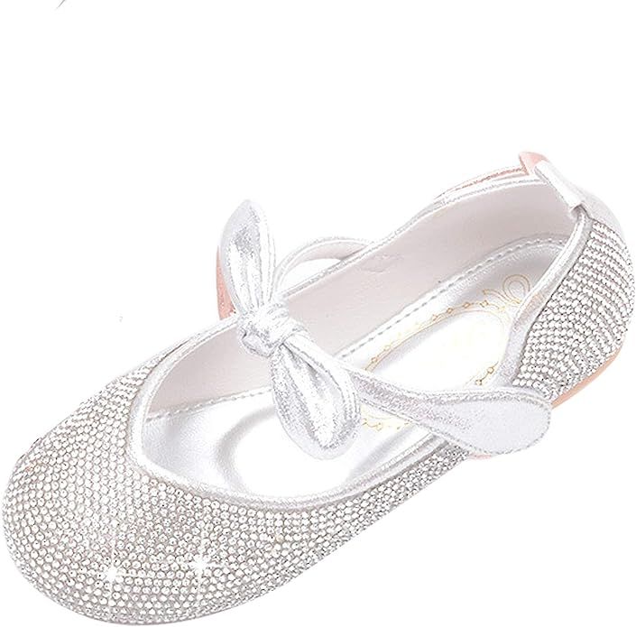 Kikiz Little Girl's Adorable Sparkle Mary Jane Princess Party Dress Shoes | Amazon (US)