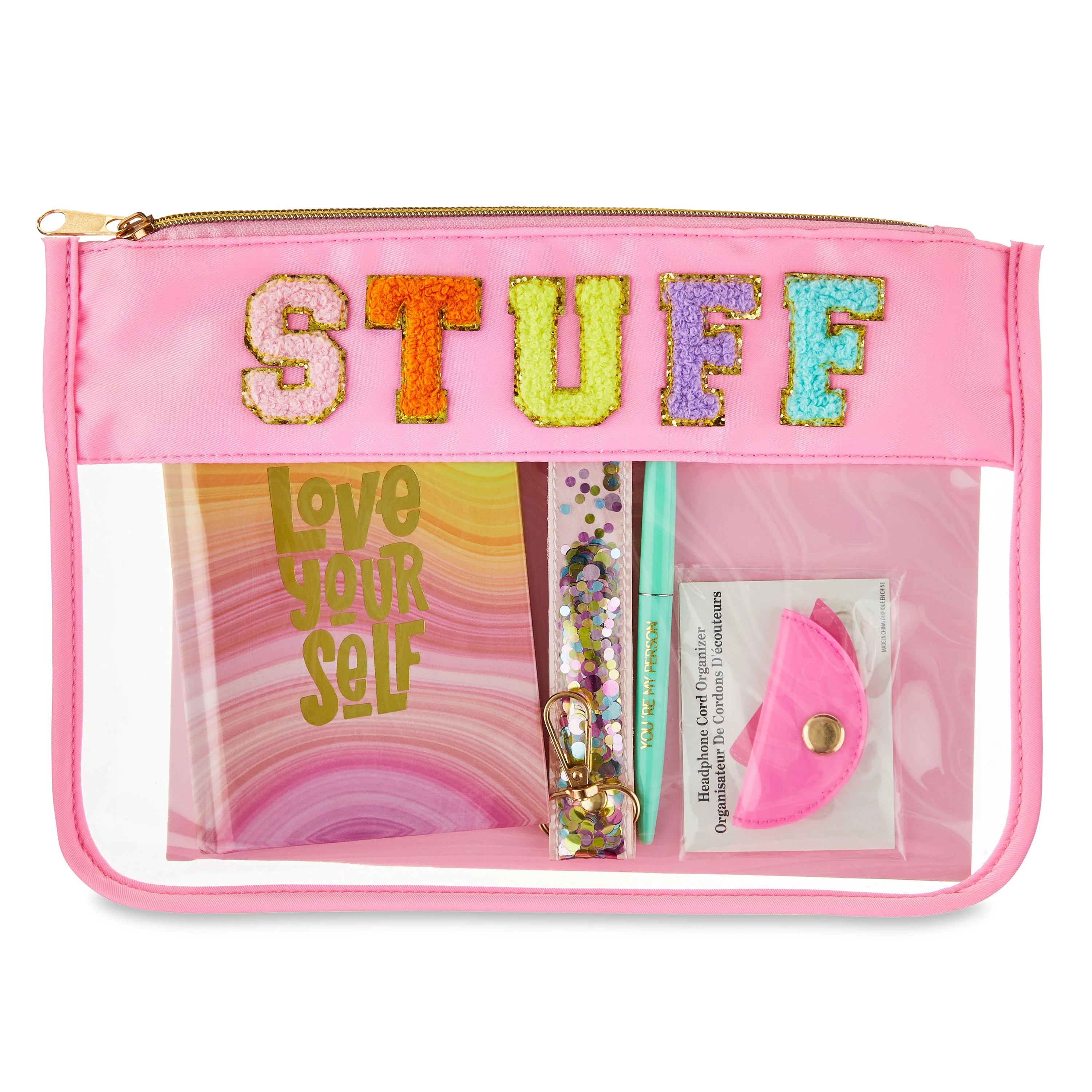Valentine's "Stuff" Pouch Set, Way To Celebrate, Party Favor, Pink Color, Fabric, Paper, Plastic | Walmart (US)